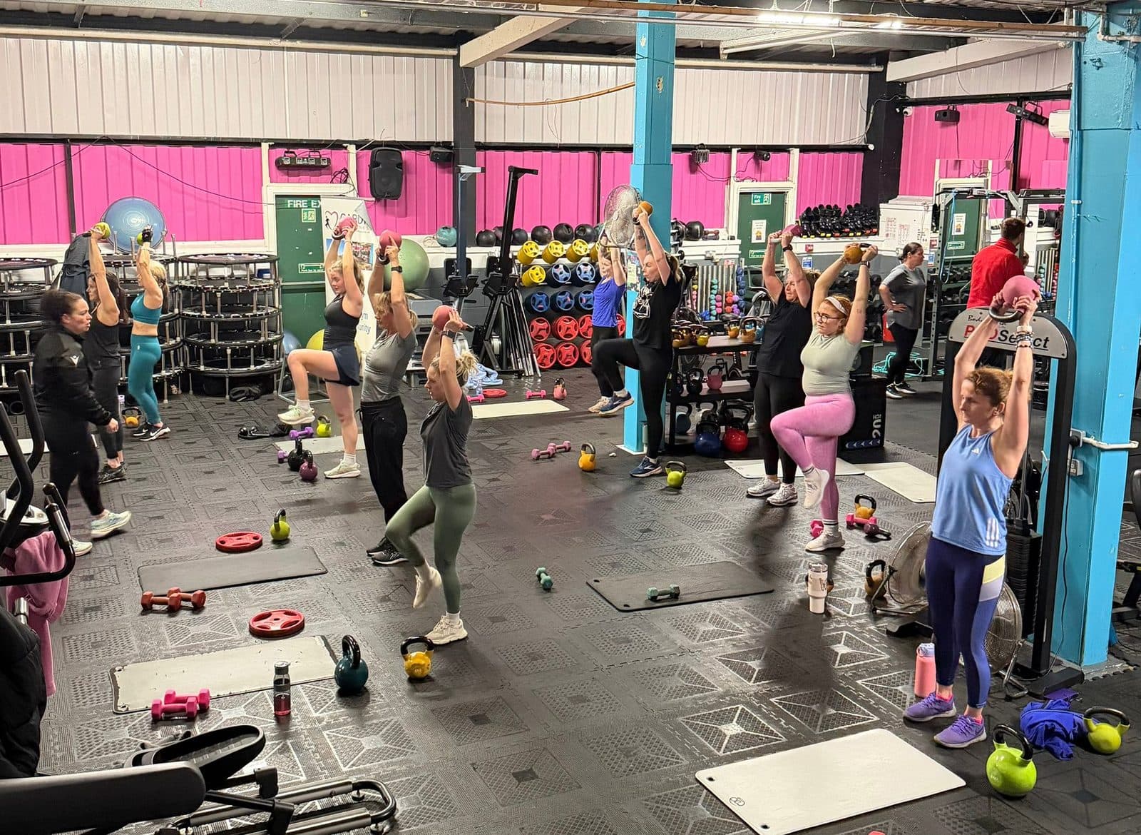 Women training together at Cardio Core Fitness in Barry