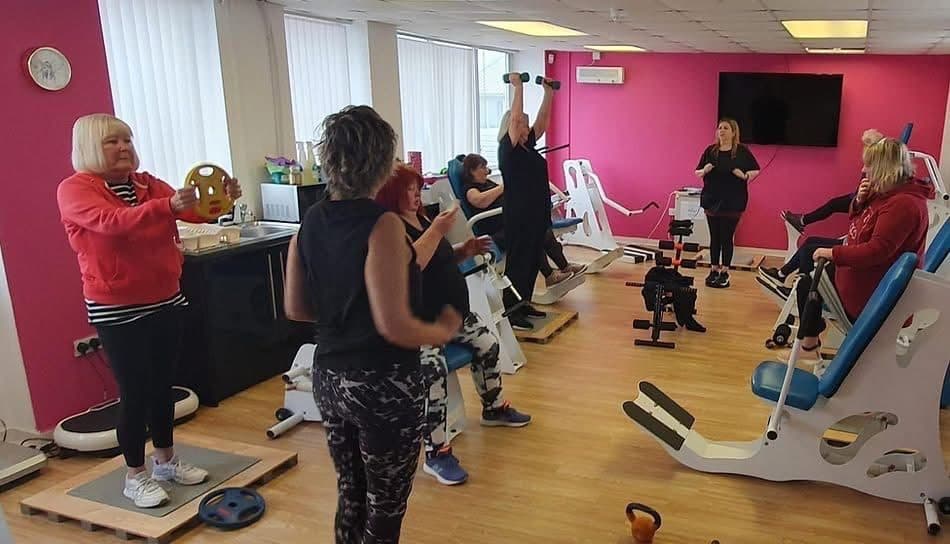 The Hydrofitness studio upstairs at Cardio Core Fitness