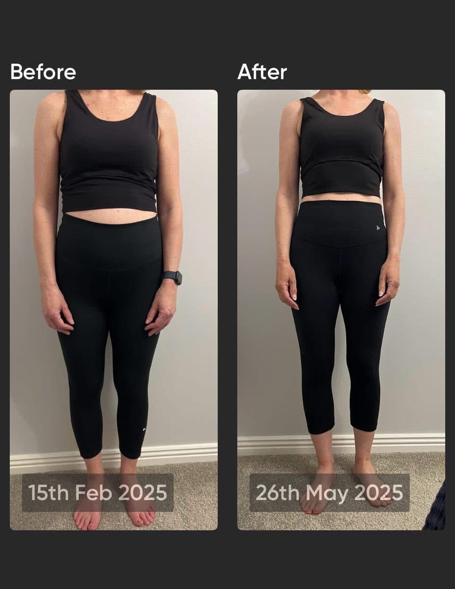 Cardio Core member before and after her 6 week transformation