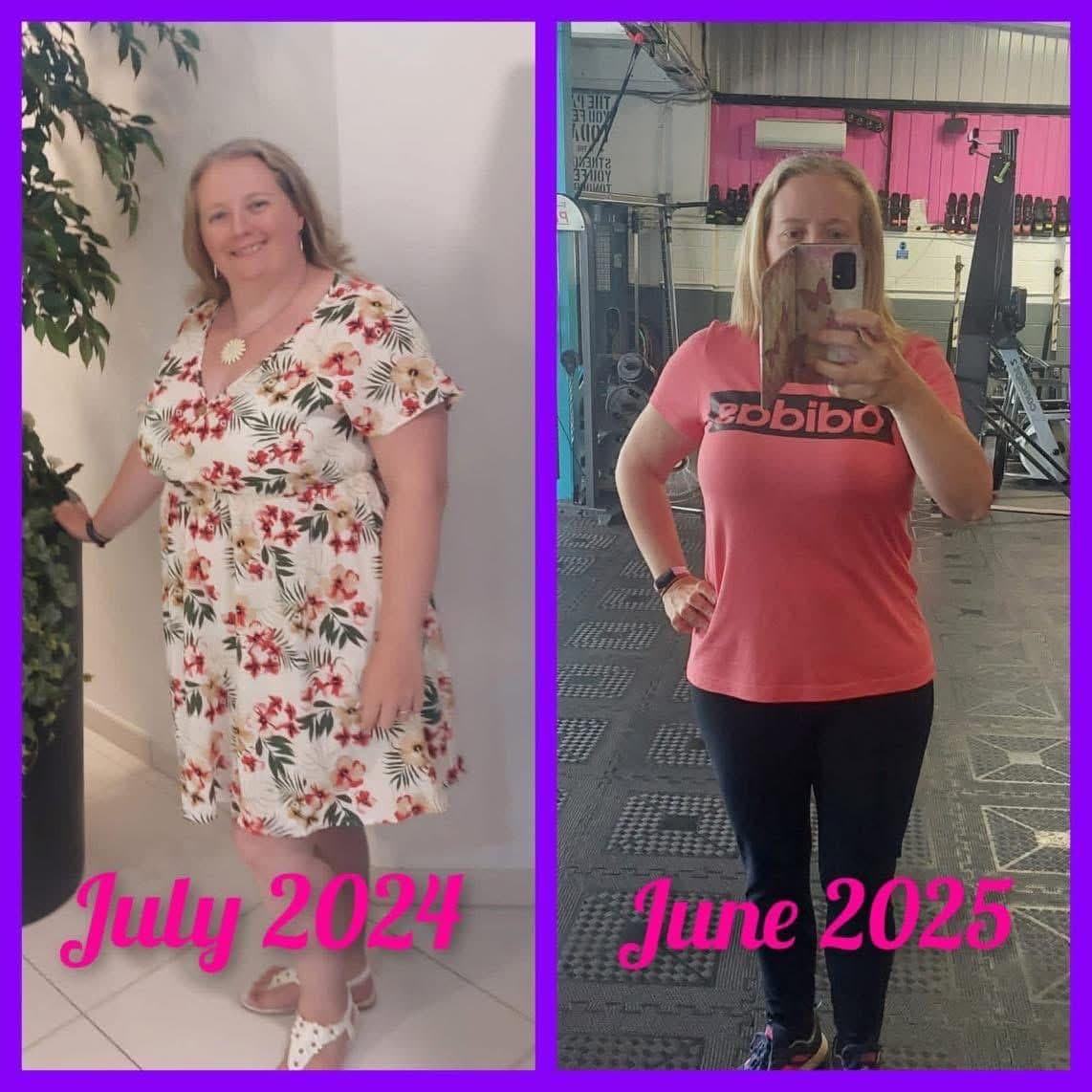 Cardio Core member before and after, July 2024 to June 2025